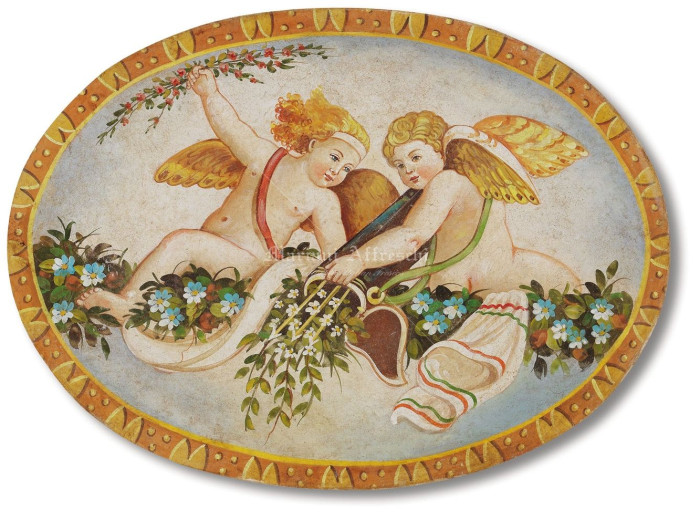 Art. 0827-4 - "Putti con cesto di fiori" - G. Romano (1492-1546)