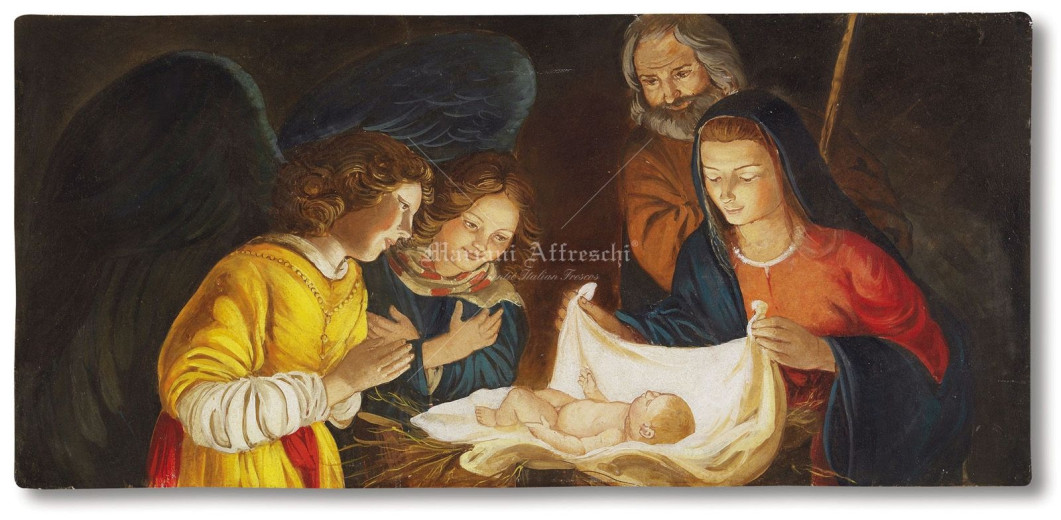 Art. 1680 - part. de "Adorazione" - Gherardo delle Notti (1590-1656), Uffizi