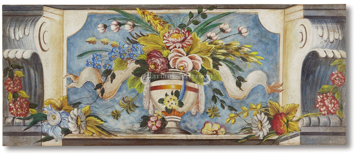 Art. 0302 - Vaso di fiori con capitelli laterali