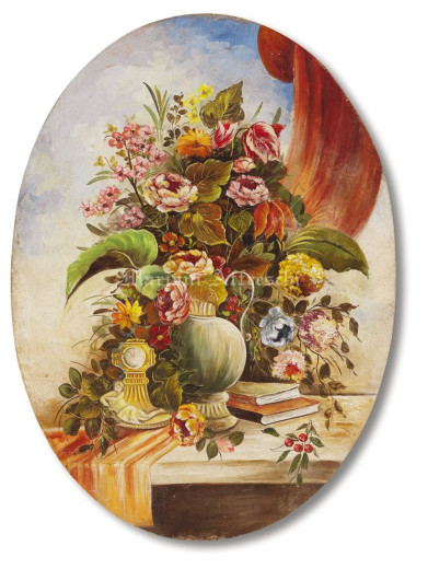 Art. 0784_4 - Vaso di fiori con orologio